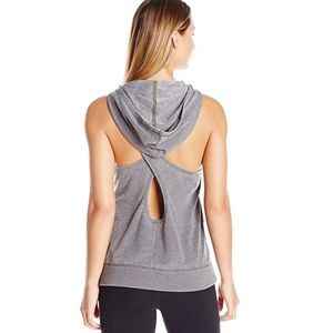 Steve Madden sleeveless open back hoodie